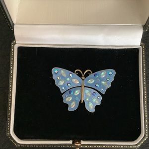 Vintage Avon rhinestone butterfly brooch.